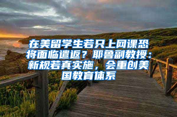 在美留学生若只上网课恐将面临遣返？耶鲁副教授：新规若真实施，会重创美国教育体系