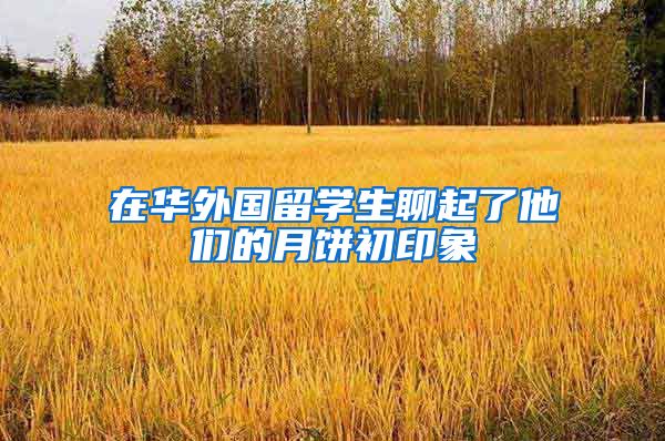 在华外国留学生聊起了他们的月饼初印象
