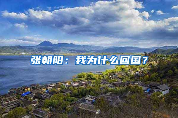 张朝阳：我为什么回国？