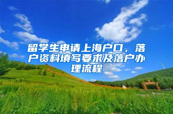 留学生申请上海户口，落户资料填写要求及落户办理流程