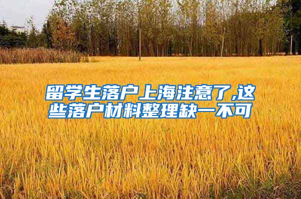留学生落户上海注意了,这些落户材料整理缺一不可