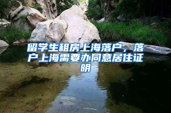 留学生租房上海落户，落户上海需要办同意居住证明