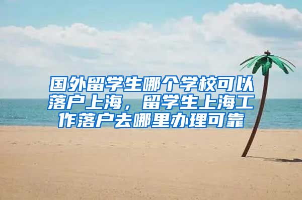 国外留学生哪个学校可以落户上海，留学生上海工作落户去哪里办理可靠