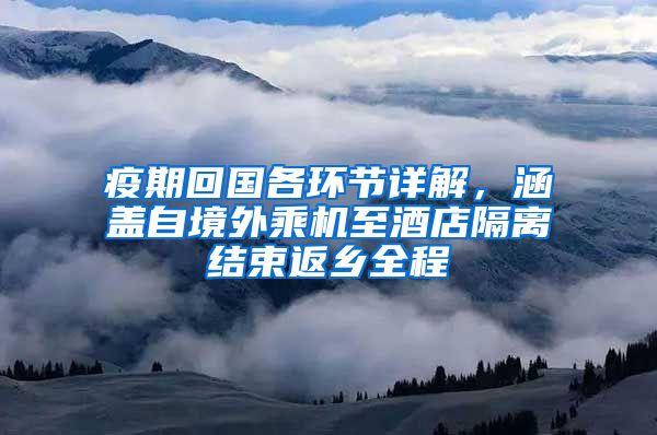 疫期回国各环节详解，涵盖自境外乘机至酒店隔离结束返乡全程