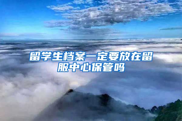 留学生档案一定要放在留服中心保管吗