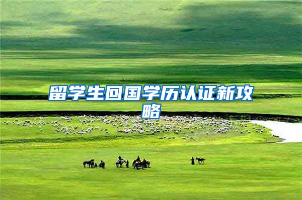 留学生回国学历认证新攻略