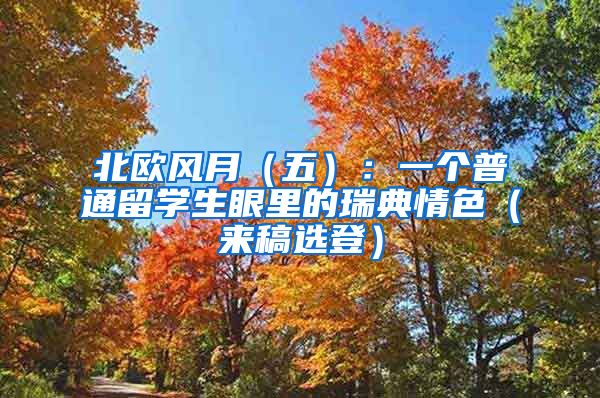 北欧风月（五）：一个普通留学生眼里的瑞典情色（来稿选登）