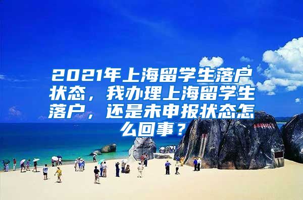 2021年上海留学生落户状态，我办理上海留学生落户，还是未申报状态怎么回事？