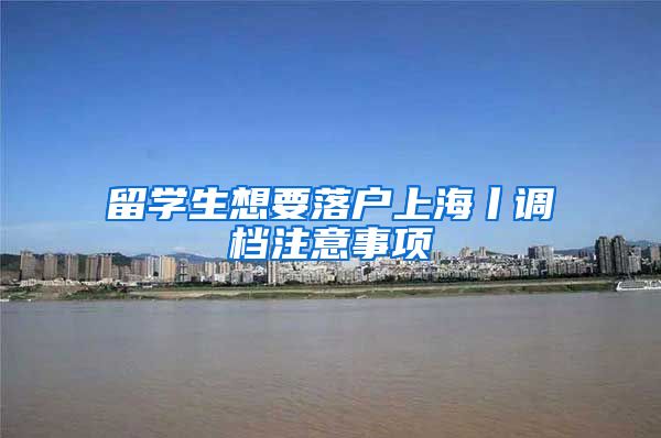 留学生想要落户上海丨调档注意事项