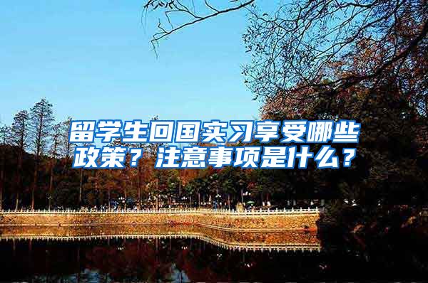 留学生回国实习享受哪些政策？注意事项是什么？