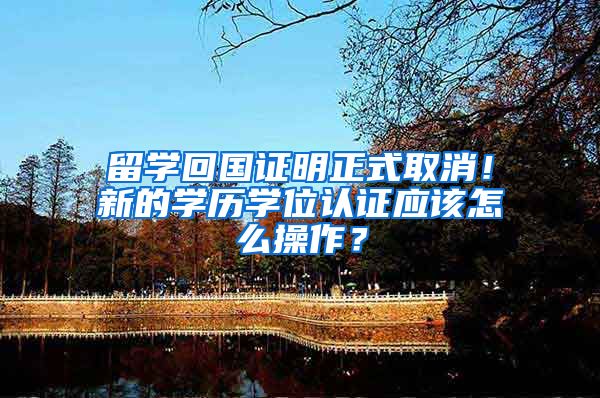 留学回国证明正式取消！新的学历学位认证应该怎么操作？