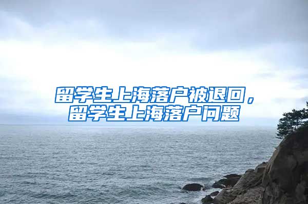 留学生上海落户被退回，留学生上海落户问题
