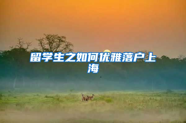 留学生之如何优雅落户上海