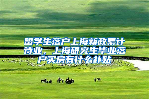 留学生落户上海新政累计待业，上海研究生毕业落户买房有什么补贴