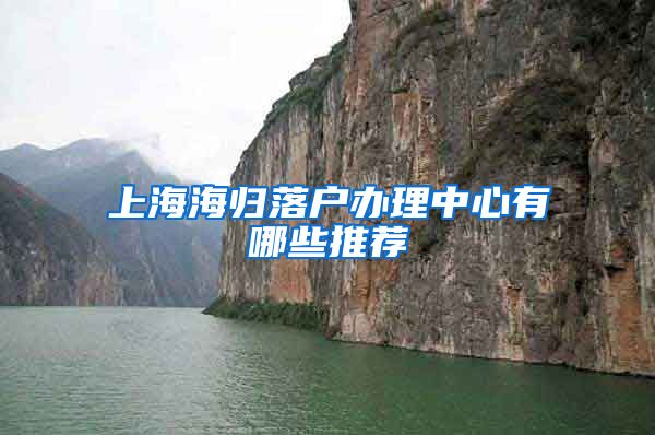 上海海归落户办理中心有哪些推荐