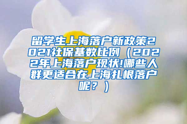 留学生上海落户新政策2021社保基数比例（2022年上海落户现状!哪些人群更适合在上海扎根落户呢？）