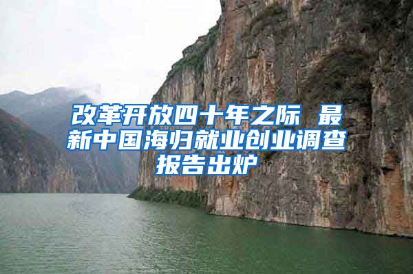 改革开放四十年之际 最新中国海归就业创业调查报告出炉