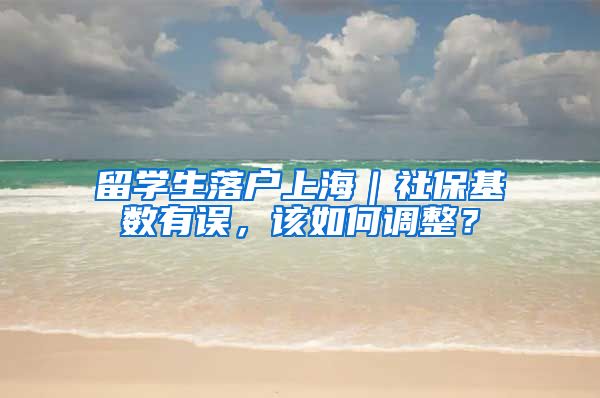 留学生落户上海｜社保基数有误，该如何调整？