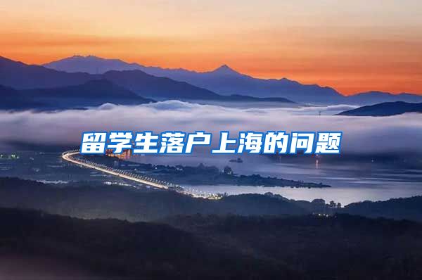 留学生落户上海的问题
