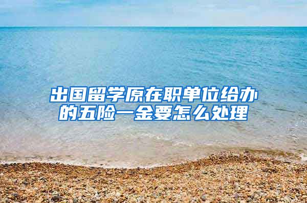 出国留学原在职单位给办的五险一金要怎么处理