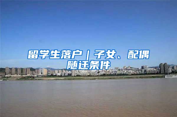 留学生落户｜子女、配偶随迁条件