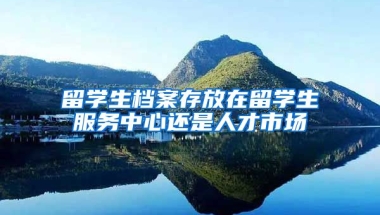 留学生档案存放在留学生服务中心还是人才市场