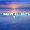 上海市居住证积分怎么查询？