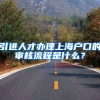 引进人才办理上海户口的审核流程是什么？
