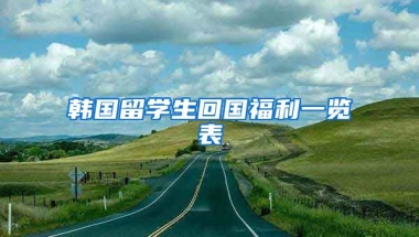 韩国留学生回国福利一览表