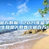 官方数据！2021年留学生回国人数首次破百万！