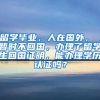留学毕业，人在国外， 暂时不回国，办理了留学生回国证明，能办理学历认证吗？