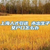 上海人才引进 未出生子女户口怎么办