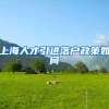 上海人才引进落户政策如何