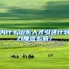 为什么山东人才引进计划力度这么弱？