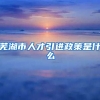 芜湖市人才引进政策是什么