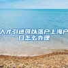 人才引进可以落户上海户口怎么办理