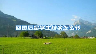 回国后留学生档案怎么转