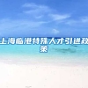 上海临港特殊人才引进政策