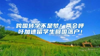 跨国转学不是梦！两会呼吁加速留学生回国落户！