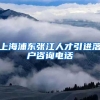 上海浦东张江人才引进落户咨询电话