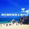 海归如何拿到上海户口