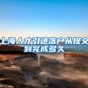 上海人才引进落户从提交到完成多久